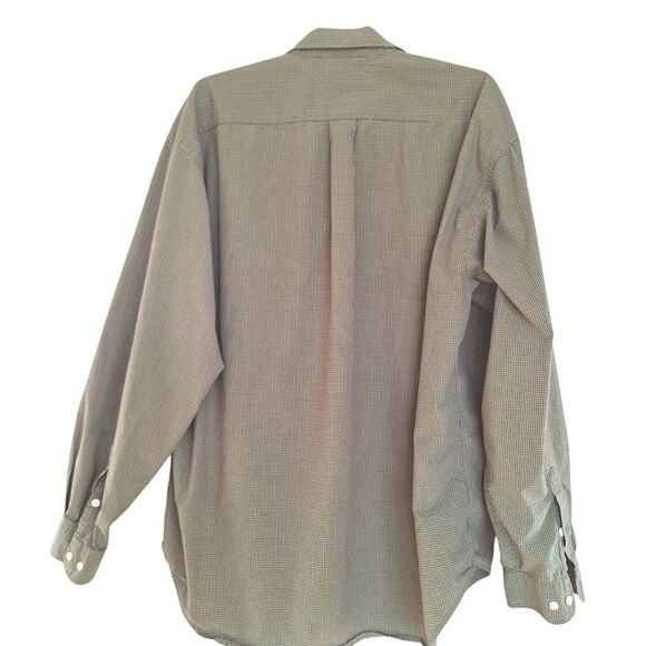 Tommy Hilfiger Button Up Men's Shirt Long Sleeve Olive Green 100% Cotton VTG XL - Picture 3 of 10